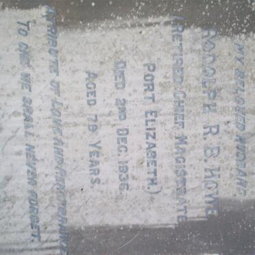 HOWE Rodolph R.B. -1936