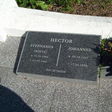 HECTOR Stephanus 1906-1986 :: HECTOR Johannes 1907-1959