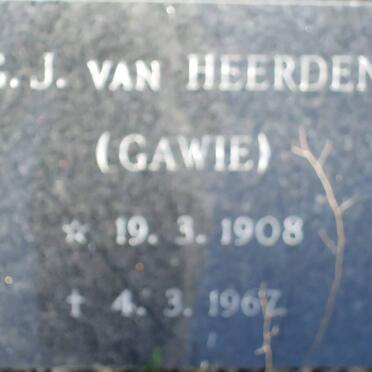 HEERDEN G.J., van 1908-1967
