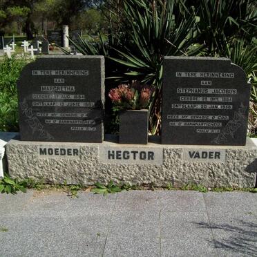 HECTOR Stephanus Jacobus  1884-1958 &amp; Magretha 1884-1961