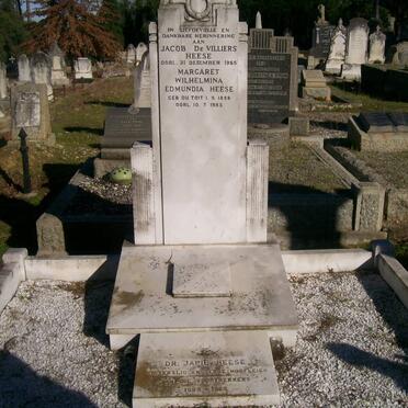 HEESE Jacob de Villiers -1965 &amp; Margaret Wilhelmina Edmundia DU TOIT 1898-1985