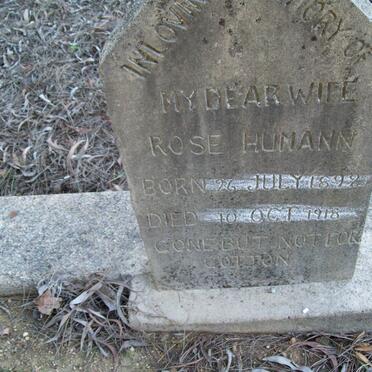 HUMANN Rose 1892-1918