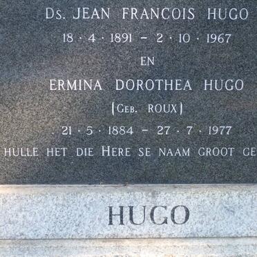 HUGO Jean Francois 1891-1967 &amp; Ermina Dorothea ROUX 1884-1977