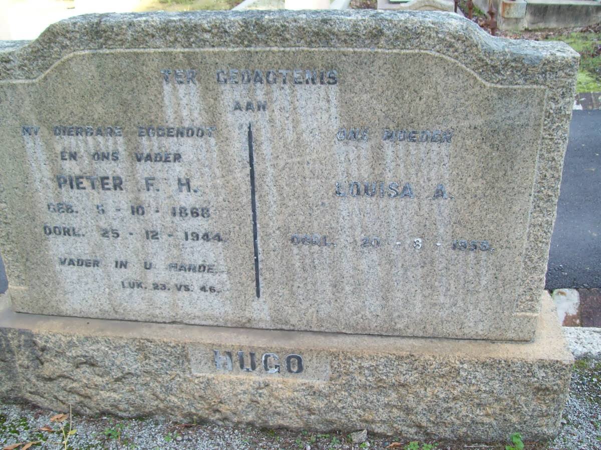HUGO Pieter F.M. 1868-1944 &amp; Louisa A. -1955
