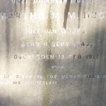 HUGO Martha M. nee VAN WIJK 1842-1917