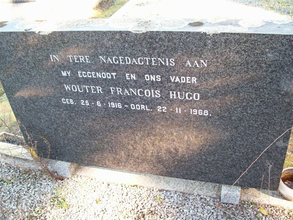 HUGO Wouter Francois 1916-1968