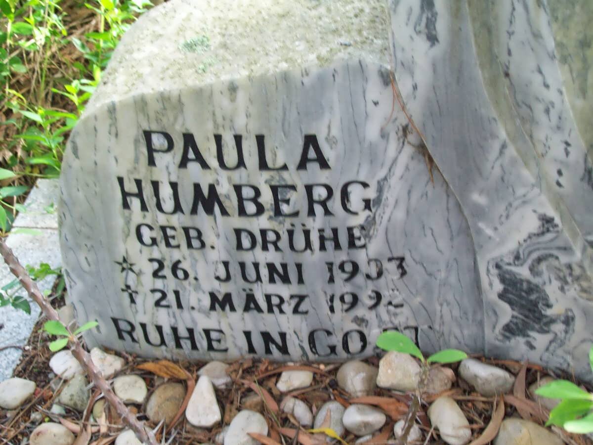 HUMBERG Paula nee DRüHE 1903-1992