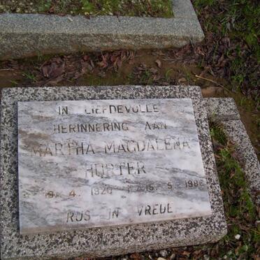 HURTER Martha Magdalena 1920-1986