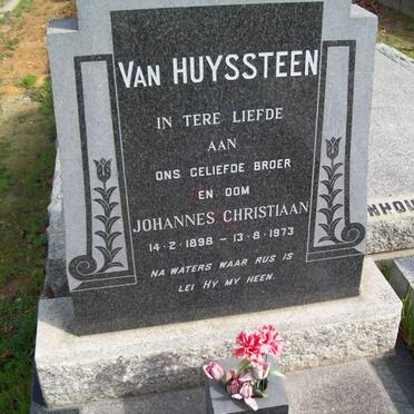 HUYSSTEEN Johannes Christiaan, van 1898-1973