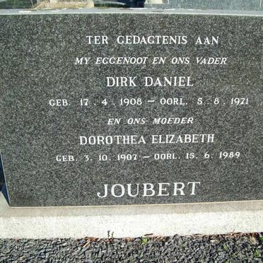 JOUBERT Dirk Daniel 1908-1971 &amp; Dorothea Elizabeth 1907-1989