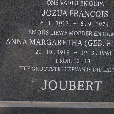 JOUBERT Jozua Francois 1913-1974 &amp; Anna Margaretha FISCHER 1919-1998