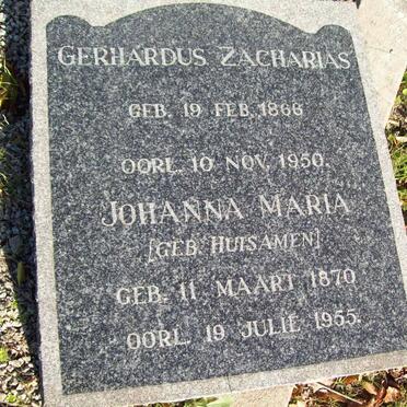 JONAS Gerhardus Zacaharias 1866-1950 &amp; Johanna Maria HUISAMEN 1870-1955