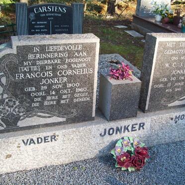 JONKER Francois Cornelius 1900-1960 &amp; W.C.J. 1901-1990