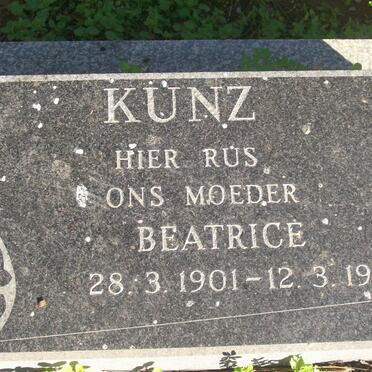 KUNZ Beatrice 1901-1941