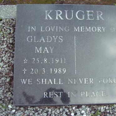 KRUGER Gladys May 1911-1989