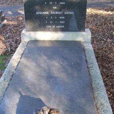 KRONE Frans 1895-1966 &amp; Susanna Joubert 1898-1993 :: KRONE Trixie 1934-1998