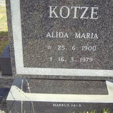 KOTZE Alida Maria 1900-1979
