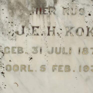 KOK J.E.H. 1874-1937