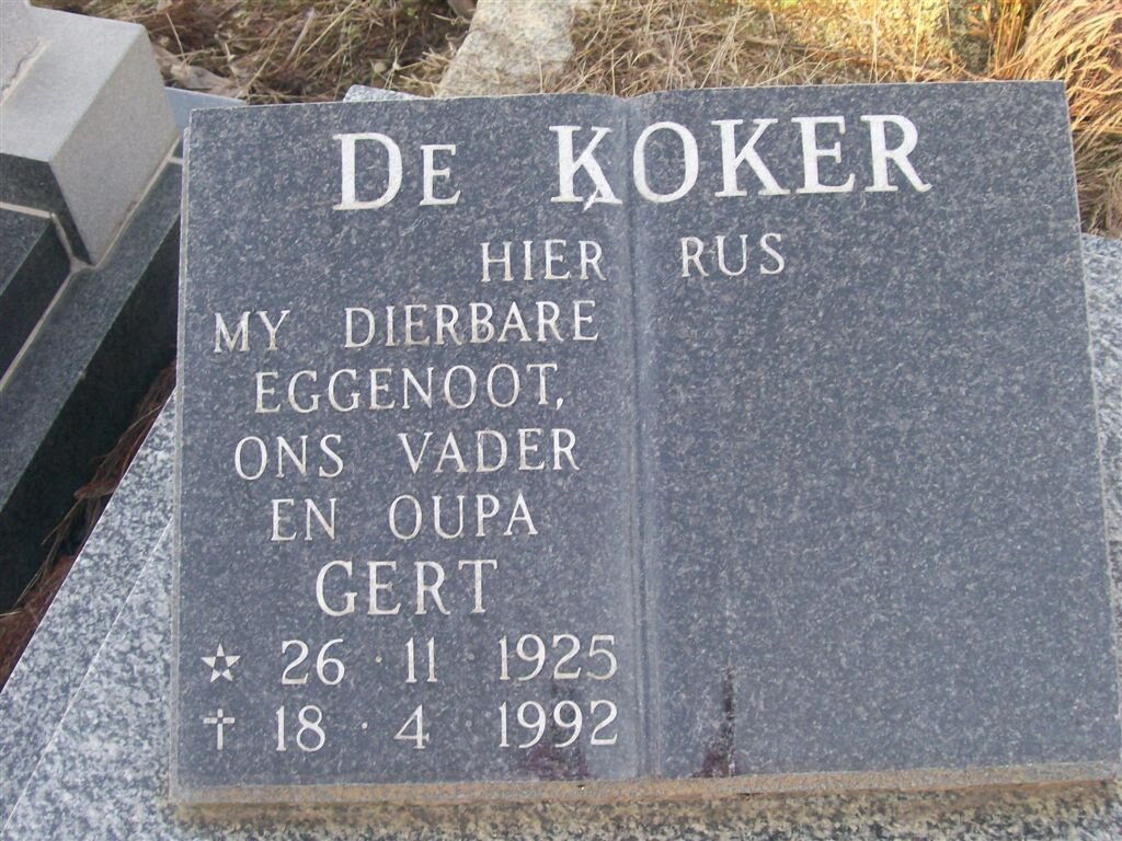 KOKER Gert, de 1925-1992