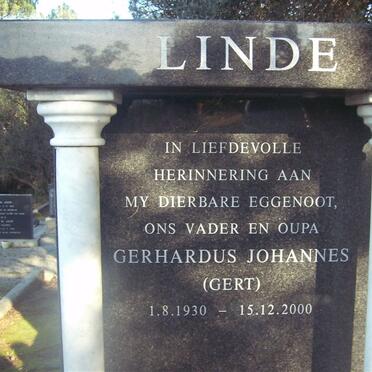 LINDE Gerhardus Johannes 1930-2000