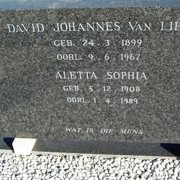 LILL David Johannes, van 1899-1967 &amp; Aletta Sophia 1908-1989
