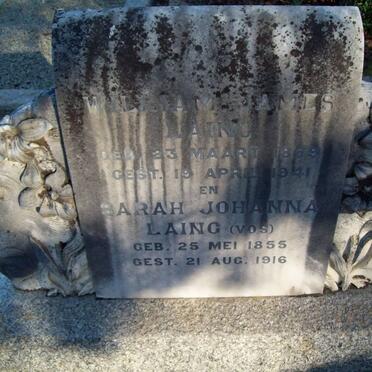 LAING William James 1869-1941 :: LAING Sarah Johanna nee VOS 1855-1916