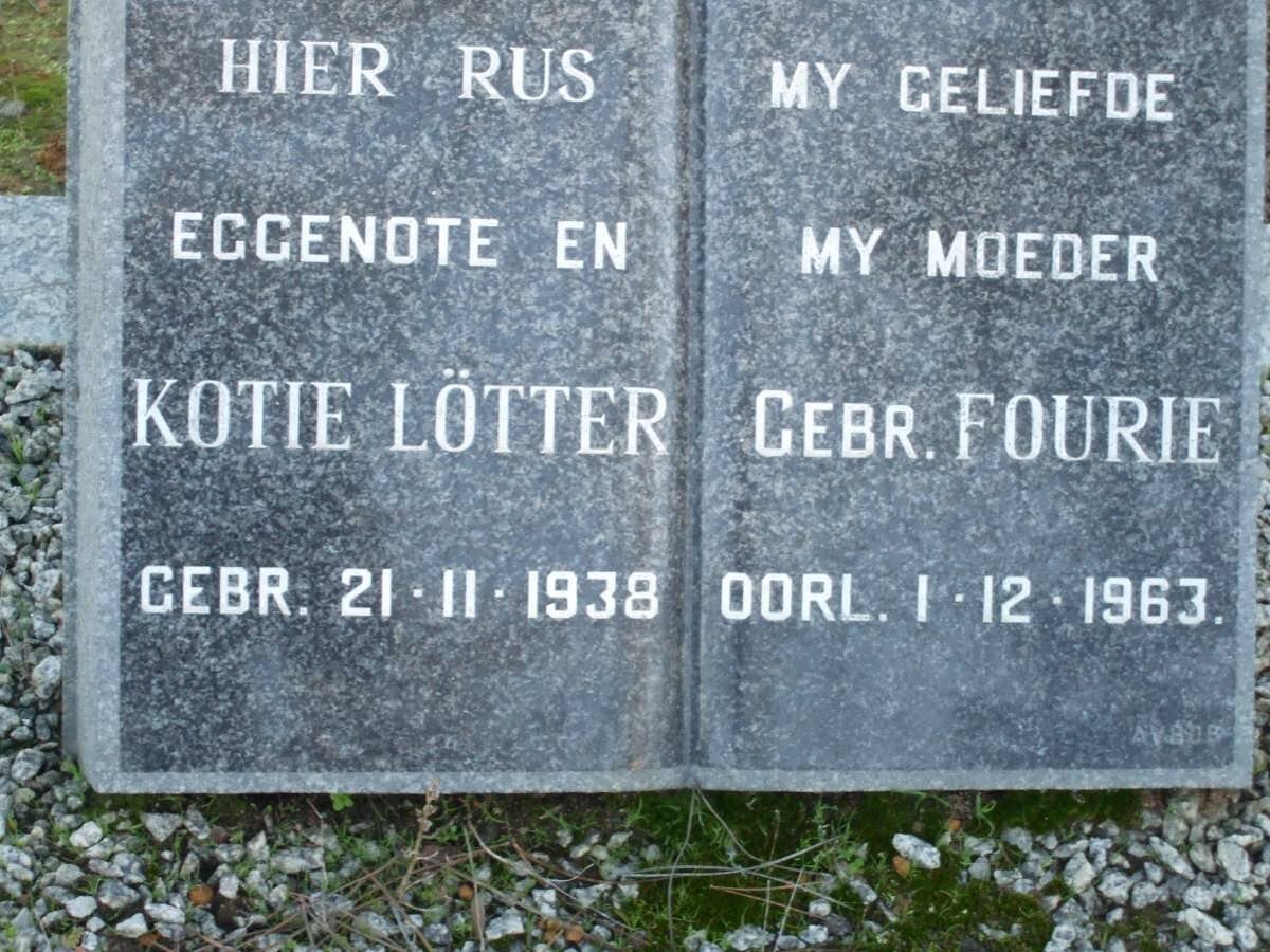 LOTTER Kotie nee FOURIE 1938-1963