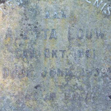 LOUW Aletta 1861-1939