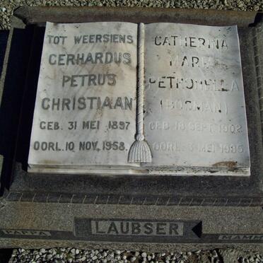 LAUBSER Gerhardus Petrus Christiaan 1897-1958