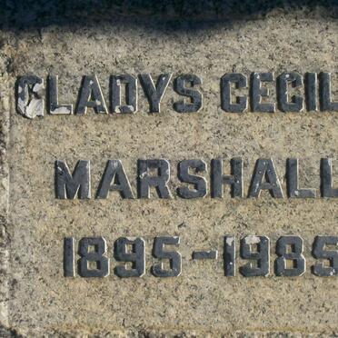 MARSHALL Gladys Cecilia 1895-1985