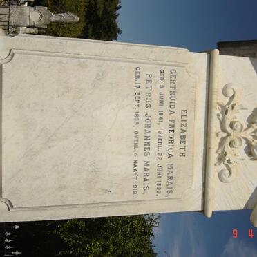 MARAIS Petrus Johannes 1839-1912 &amp; Elizabeth Gertruida Fredrica 1841-1892