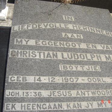 MARAIS Christian Ludolph 1907-196?