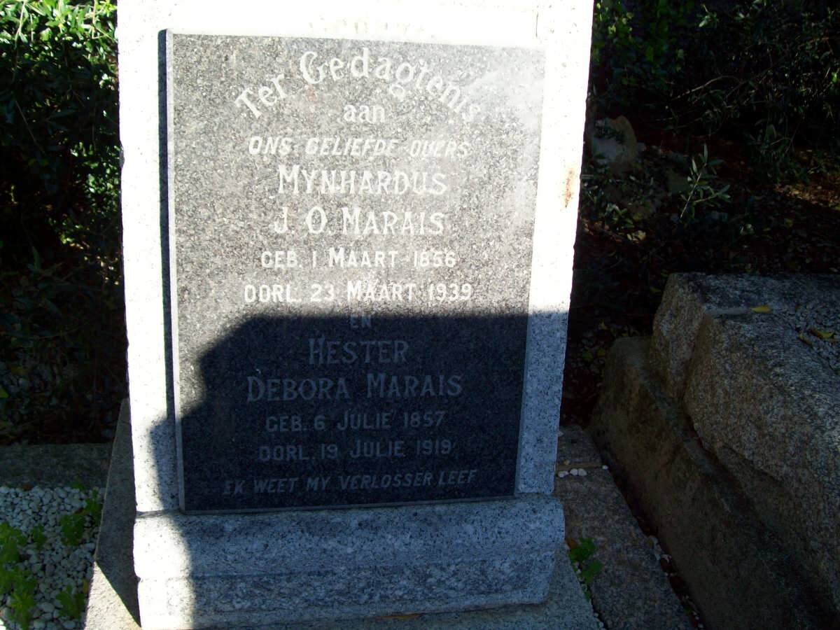 MARAIS Mynardus J.O. 1856-1939 &amp; Hester Debora 1857-1919