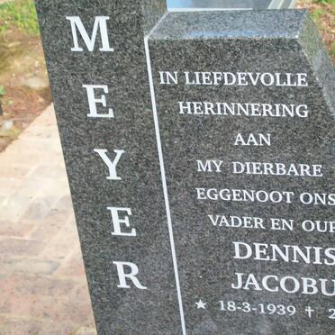 MEYER Dennis Jacobus 1939-1997