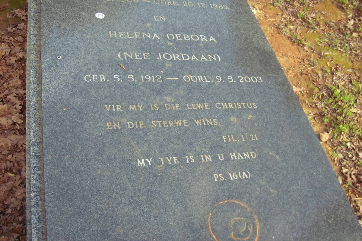 MERWE Helena Debora, van der nee JORDAAN 1912-2003