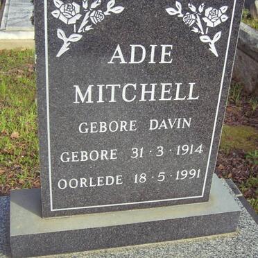 MITCHELL Adie nee DAVIN 1914-1991