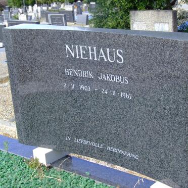 NIEHAUS Hendrik Jakobus 1903-1967
