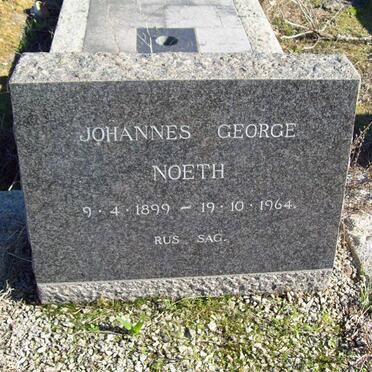 NOETH Johannes George 1899-1964