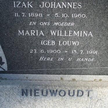NIEUWOUDT Izak Johannes 1898-1960 &amp; Maria Willemina LOUW 1900-1991