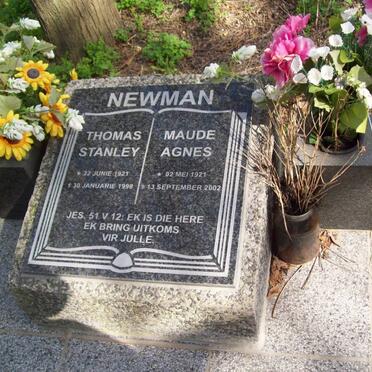 NEWMAN Thomas Stanley 1921-1998 &amp; Maude Agnes 1921-2002
