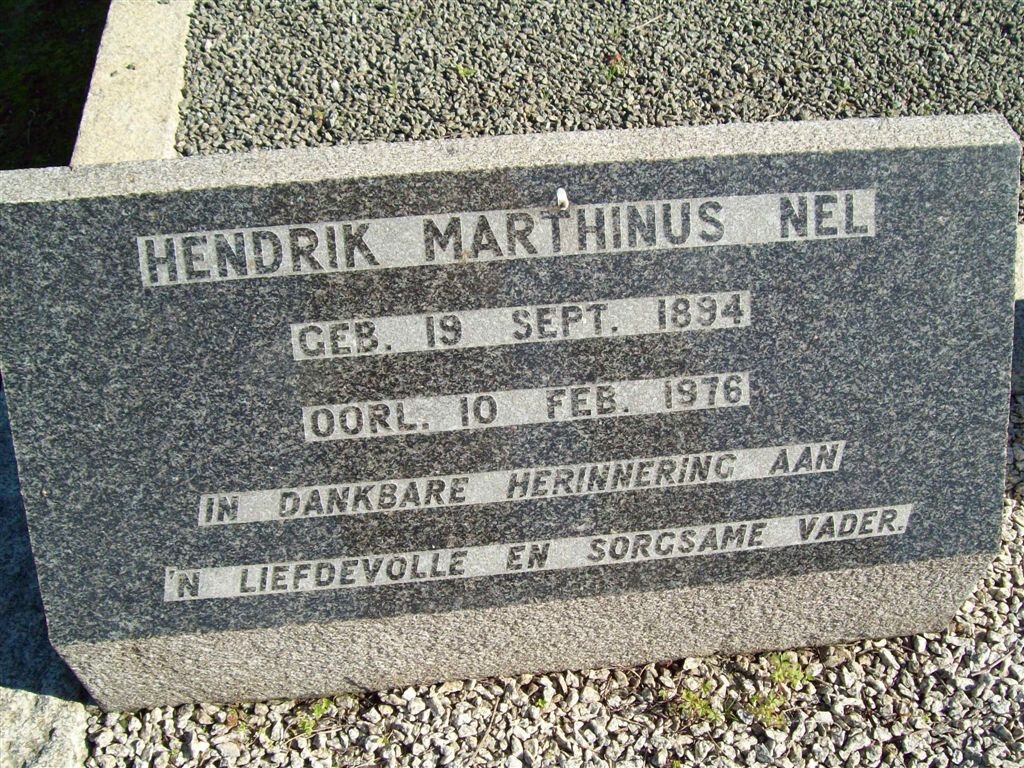 NEL Hendrik Marthinus 1894-1976