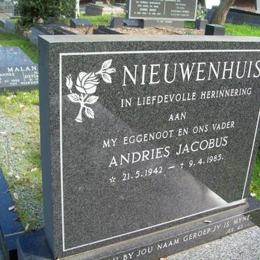 NIEUWENHUIS Andries Jacobus 1942-1985
