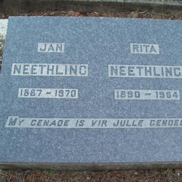 NEETHLING Jan 1887-1970 &amp; Rita 1890-1964