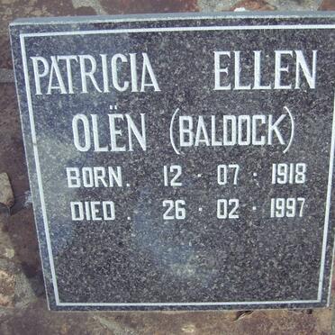 OLëN Patricia Ellen nee BALDOCK 1918-1997