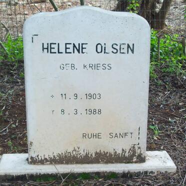 OLSEN Helene nee KRIESS 1903-1988