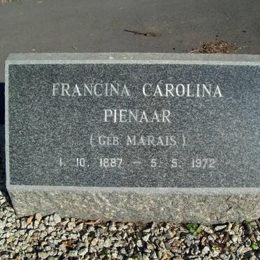PIENAAR Francina Carolina nee MARAIS 1887-1972