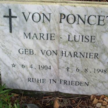 PONCET Marie-Luise, von nee VON HARNIER 1904-1998