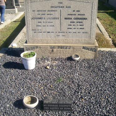 PREEZ Johannes Jacobus, du 1888-1956 &amp; Maria Catharina SPIES 1887-1968 :: DU PREEZ Johannes Jacobus 1924-1998_1