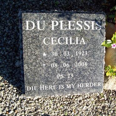 PLESSIS Cecilia, du 1923-2004
