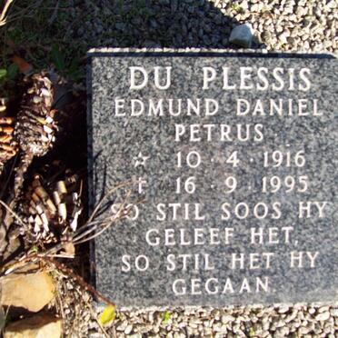 PLESSIS Edmund Daniel Petrus, du 1916-1995